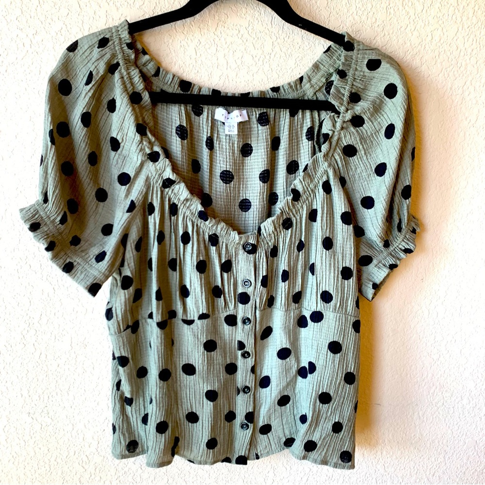 TOPSHOP Puff Sleeve Top